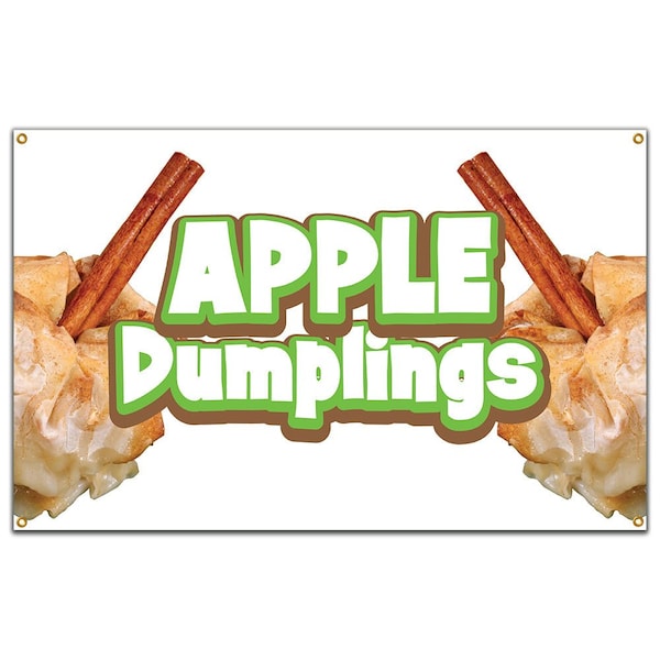 Apple Dumplings Banner Concession Stand Food Truck Single Sided